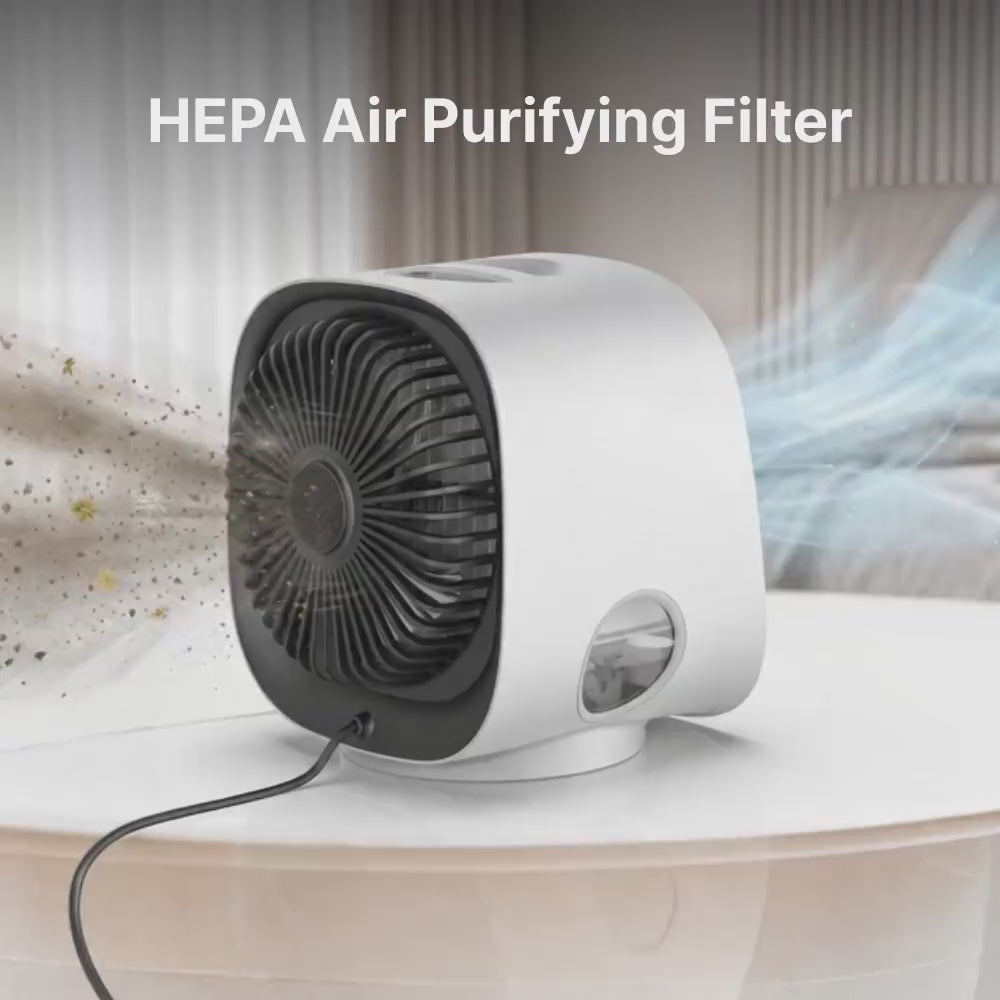 Built-in air purifying filter demo